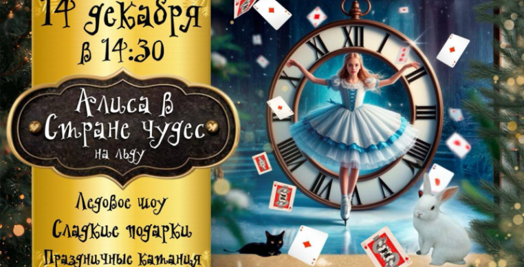 Новогоднее представление «Алиса в стране чудес на льду» 14 декабря на Полюс Арене