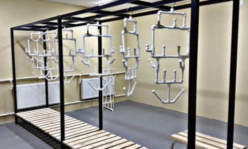 A dryer for hockey equipment is available.